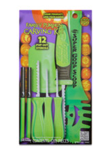2 PACK - Green Plastic Pumpkin Pro Family Pumpkin Carving Kit, by Fun World