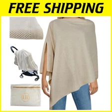 Organic Cotton & Cashmere Nursing Cover - Stylish Privacy for Moms on the Go