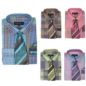 checkered tie with checkered shirt