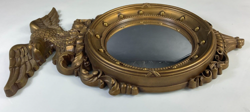Syroco Convex Bullseye Mirror 16" Bald Eagle Federal Regency Style Vintage - Picture 9 of 11