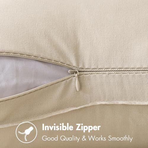 Pack of 2 Pillow Covers 20x20 Inch Decorative 20" x 20" (Pack of 2) Beige - Bild 3 von 6