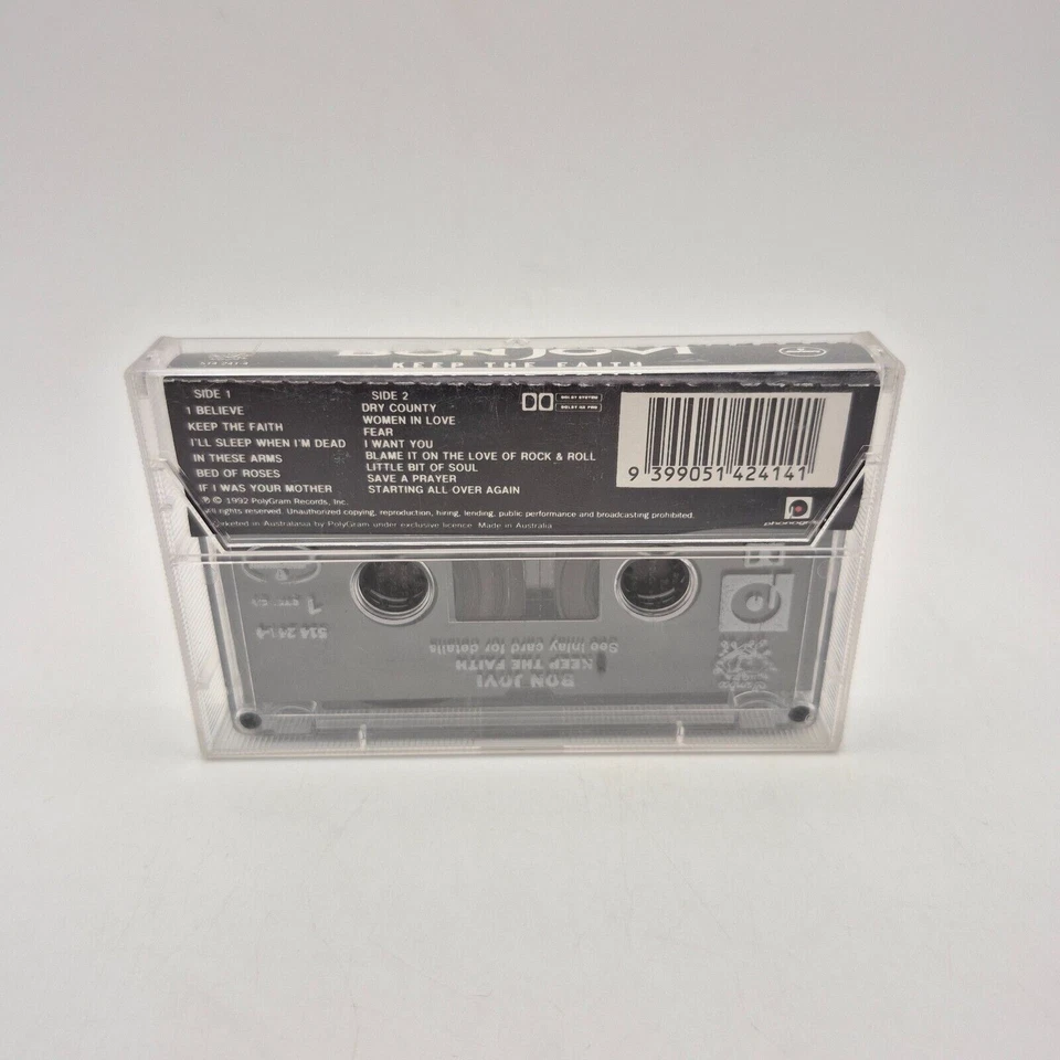 Bon Jovi - Keep The Faith Cassette Tape 1992 Polygram Jamboo 514 241-4 - Image 4 of 4
