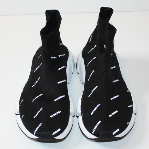 Zapatillas Balenciaga Speed 2.0 Logo Suelas Blancas y Negras en Talla EU 39 / US 9 NUEVAS - Imagen 4 de 9