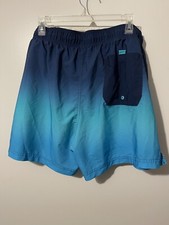 George Swim Trunks Mens XL 40 42 Blue Ombre' Mesh Lined Pockets Shorts