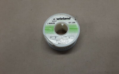 Wieland marking letter V On Wire Marker 1000 NOS size 3 #09G29RM