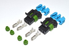 Delphi Metri-Pack Female 2-Pin 280 Series Connector w/Terminals 18 Ga 2 Sets
