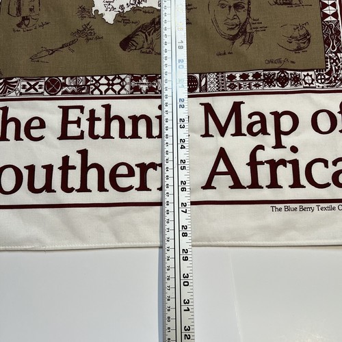 NWOT Ethnic Map Of Africa Dish Tea Towel Landmarks Collectible Vintage - Picture 11 of 12