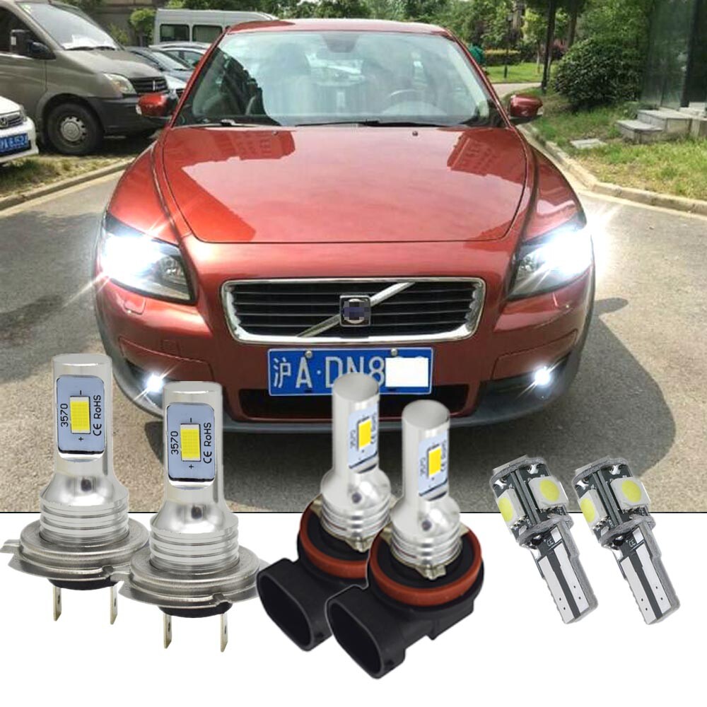 For Volvo C30 20062012 6X 6000K LED Xenon HID Low/Fog/Side Headlight Bulbs Set eBay