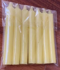 Lot of 7  6" Taper Candles: YELLOW Spell Candles Altar Ritual Household
