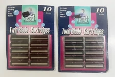2 Packs of 10 SHCP Twin Razor Blade Cartridges TBC10