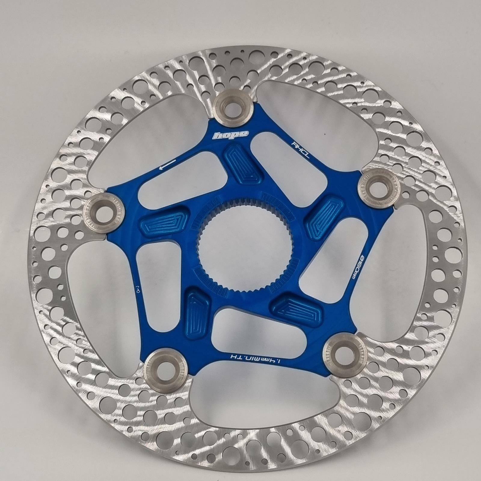 Hope RX Centre Lock Disc Rotor - 160mm - Blue centrelock