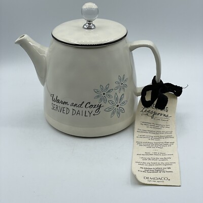 Heaping Teaspoons Demdaco Lori Siebert Warm And Cozy Ceramic Teapot