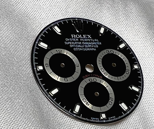 Rolex Daytona Zifferblatt schwarz werkseitig neuwertig Zifferblatt selten 116520 Stahl Schweizer Made ORIGINAL - Bild 9 von 9