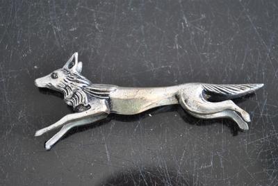 Lot de 6 porte-couteaux chiens vintage - métal argenté