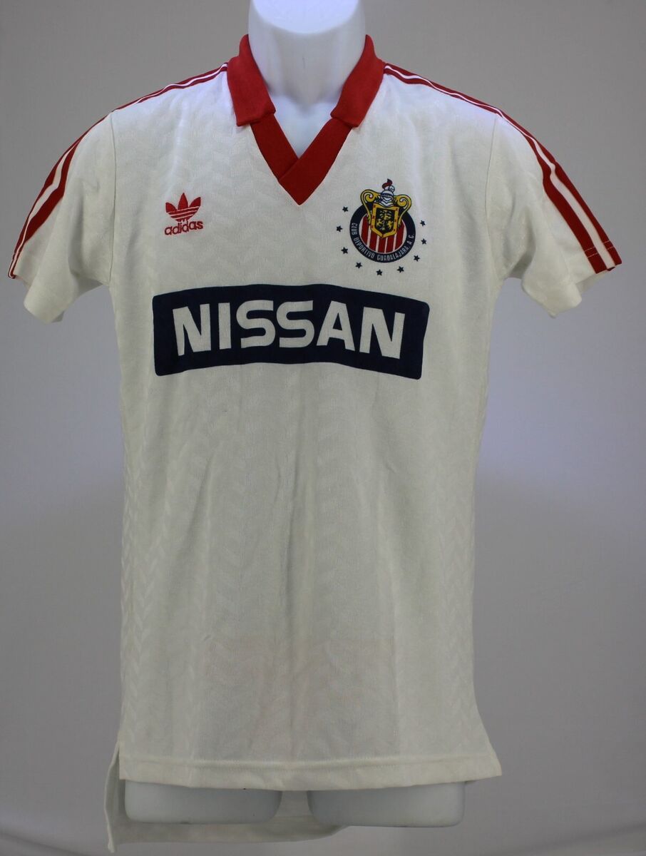 Club Chivas Guadalajara Jersey white Adidas 1990-1991 size Club Chivas Guadalajara Jersey white Adidas 1990-1991 size