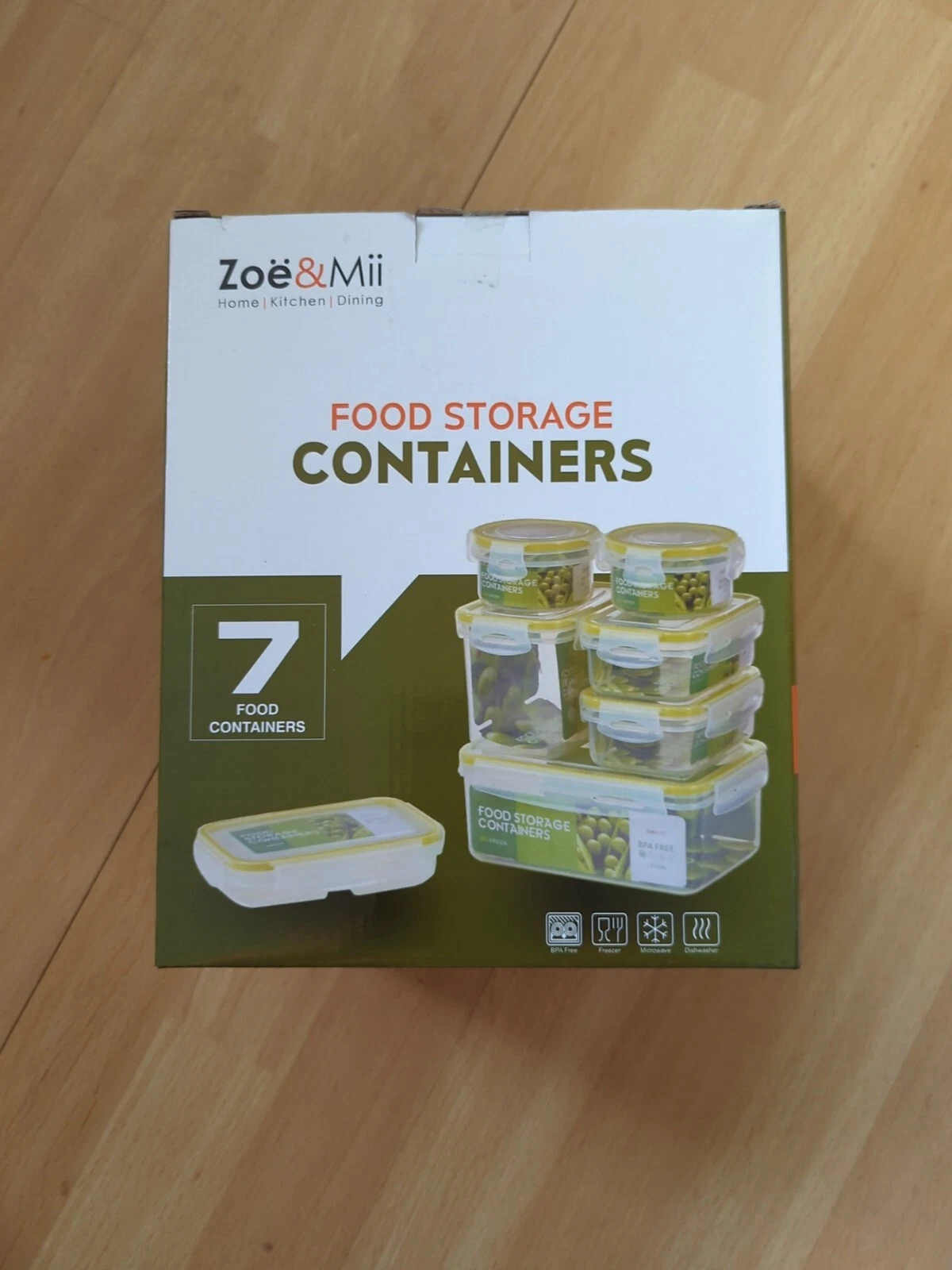 Zoe & Mii Food Storage Containers 7 BNIP Bpa Free Plastic