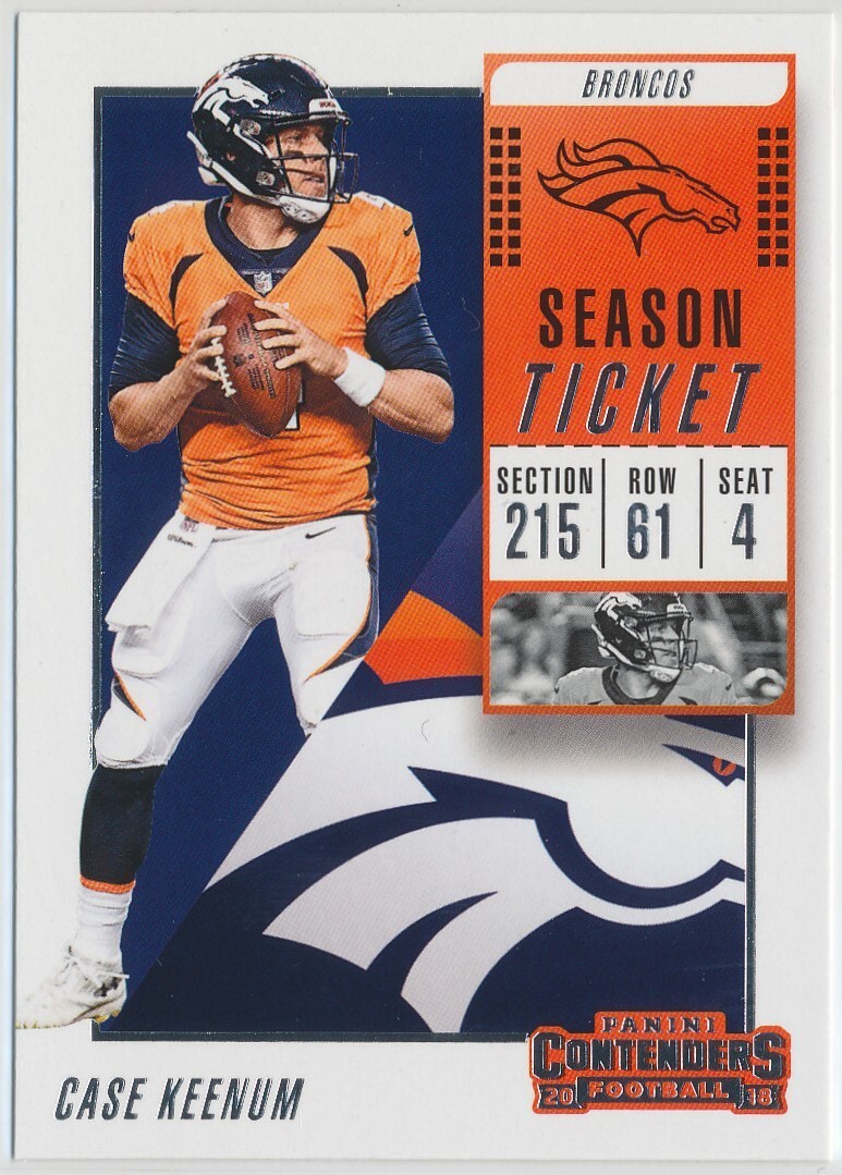 2018 Panini Contenders Football Case Keenum #69 Denver Broncos