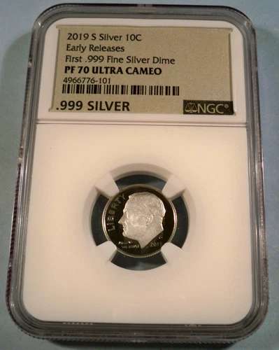 2019-S 10c .999 SILVER NGC PF70UCAM ROOSEVELT DIME PROOF ULTRA CAMEO PR 70 FR