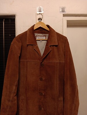 Wilsons Leather M. Julian Jacket Men Large Brown Suede Mid-Length