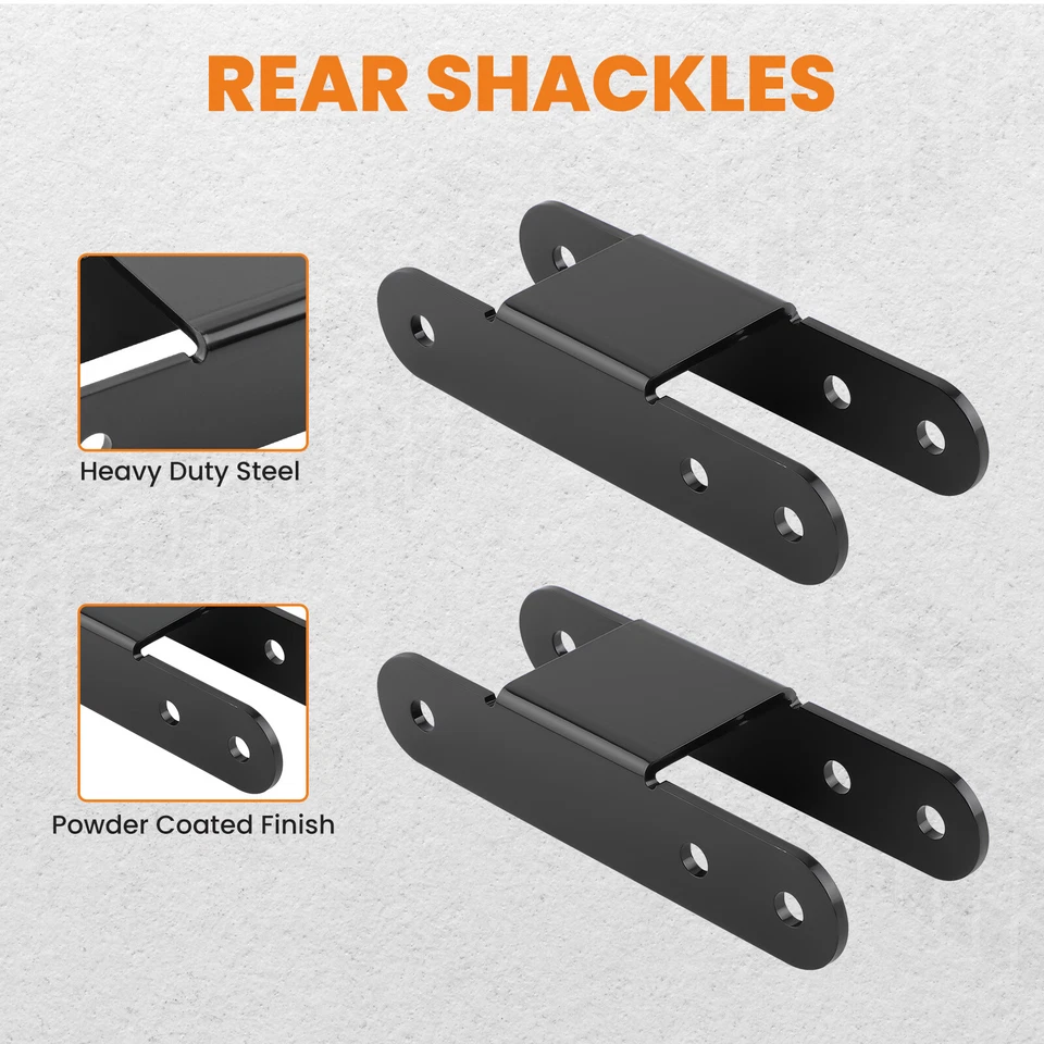 2'' & 3" Rear Shackles Leveling Lift Kit For Chevy S10 GMC Sonoma S15 1982-05 - Изображение 4 из 4