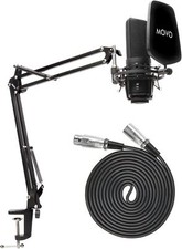 Movo Vsm-7 Xlr Condenser Microphone Bundle With Mic Boom Arm And Pop Filter