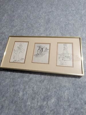 Webb Young Latino Art Pencil Artwork Original Framed Mexican/Hispanic VTG Sketch