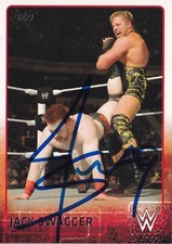 JACK SWAGGER SIGNED AUTO'D 2015 WWE TOPPS CARD #36 JAKE HAGER BELLATOR STRONG