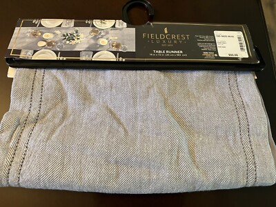 Fieldcrest Luxury Table Runner NEW tag price $50.00 72 inch x 14 inch