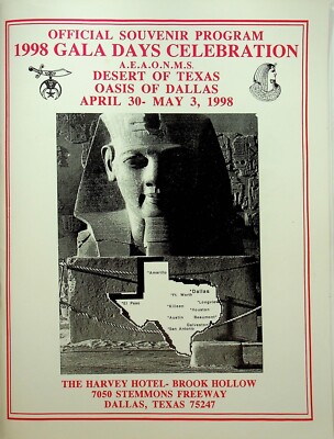 1998 A. E. A. O. N. M. S  GALA DAYS CELEBRATION DESERT/TEXAS & OASIS/DALLAS-E7-L
