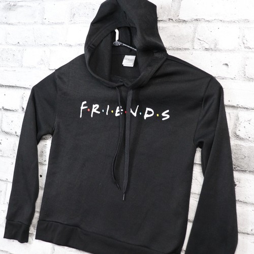 Friends TV Show Girls Black Longsleeve Hoody Sweatshirt Sweat Shirt Size Meduim - Picture 7 of 12