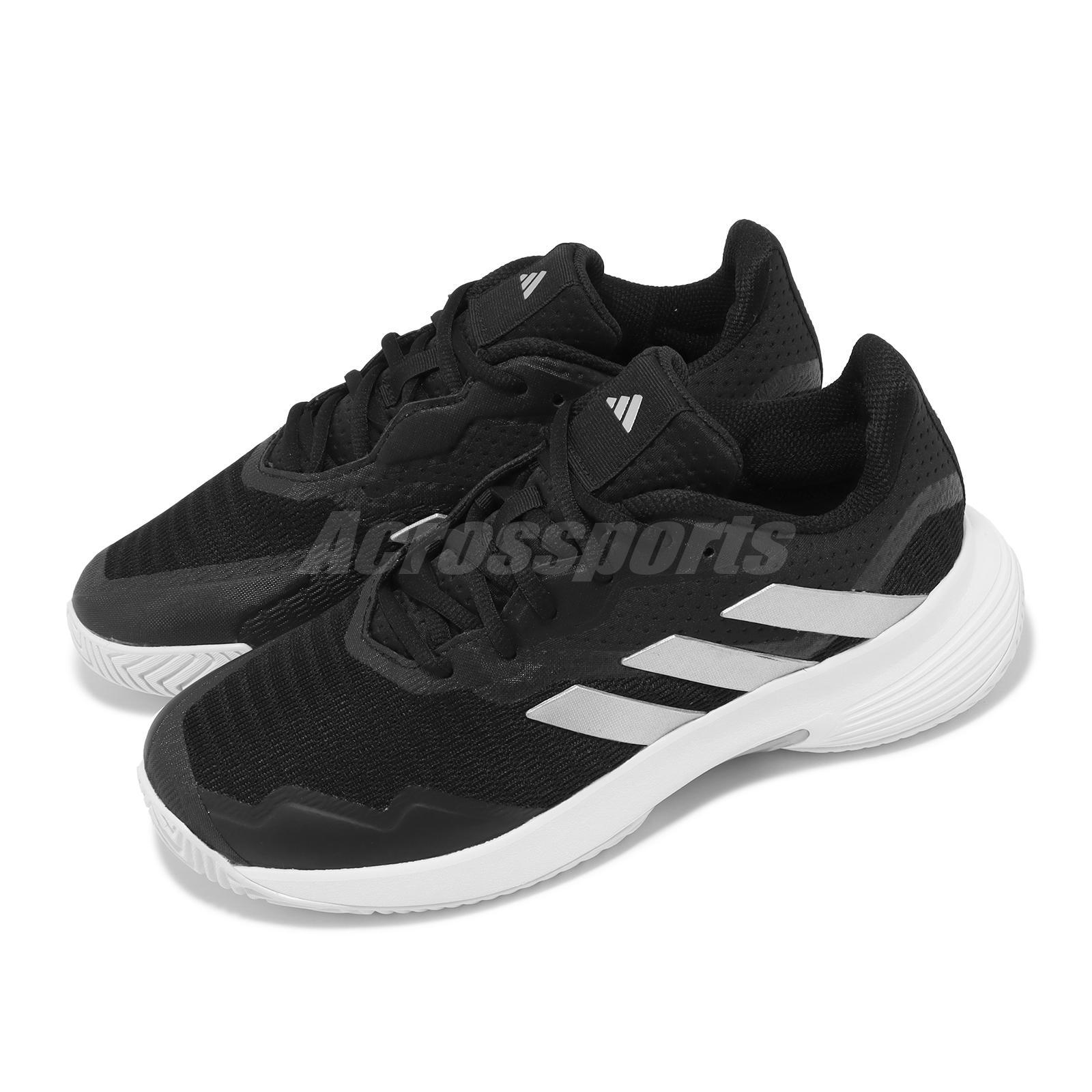 женские теннисные туфли adidas CourtJam Control W Black Silver Metallic White ID1545