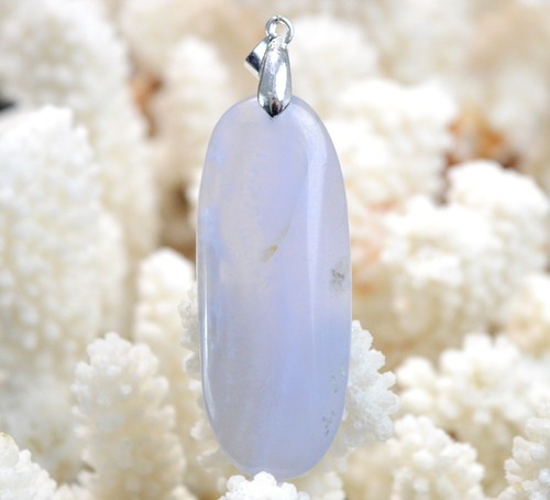 Ciondolo In Pietra Naturale Celestite/Celestina Grezza - Gemma Naturale, Per Collezionisti O Gioielli Fai-da-te - Foto 3