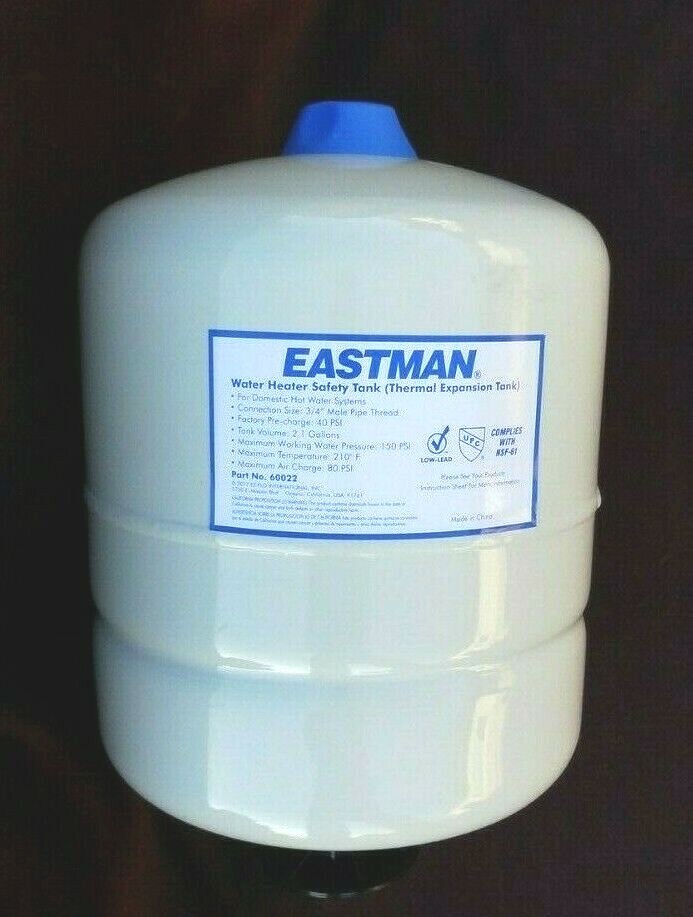 Eastman 60022 Thermal Expansion Tank 2 Gallon Water Heater Safety Tank