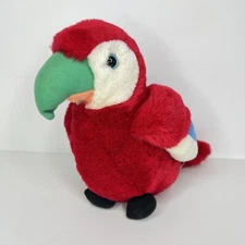 Parrot Plush Stuffed Animal Hugfun International Red Colorful Bird 8"