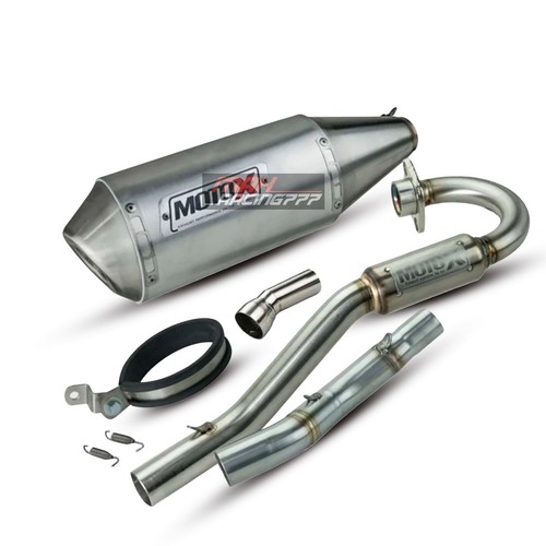 FULL SYSTEM EXHAUST STAINLESS STEEL MUFFLER RACING PIPE FOR KAWASAKI KLX KLX140 - Picture 4 of 5