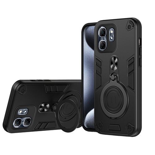 For Infinix Hot 50i / Smart 9 4G 6.7" Hybrid Ring stand Armor Back TPU+PC case - Picture 25 of 27