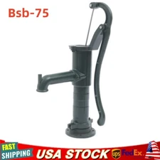 Manual Water Pump Vintage Cast Iron Hand Pump Yard Pond Well Water Pitcher USA
