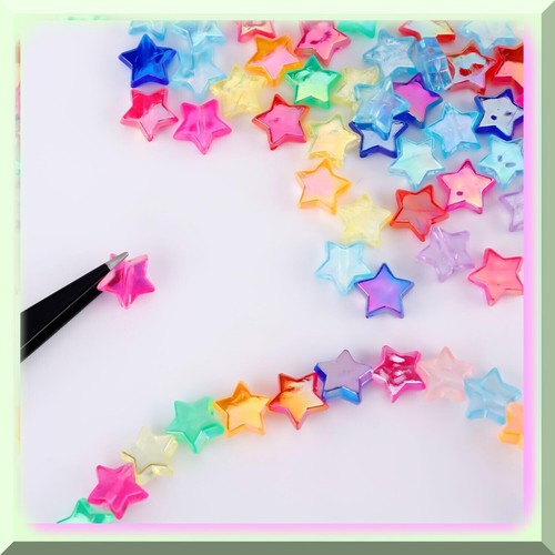 400pcs Colorful Star Beads - Tiny Cute Star Shaped Beads for DIY Jewelry Making - Picture 5 of 7