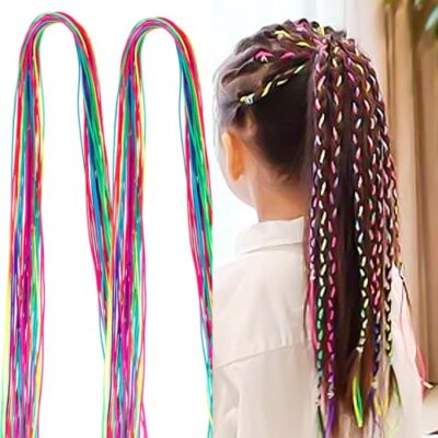 30Pcs Colorful Hair Wrap String For Braids Assorted Rainbow Braiding Hair  Tie