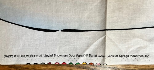 DAISY KINGDOM Joyful Snowman Christmas Door Decor CUT & SEW Fabric Panel Vintage - Picture 4 of 5