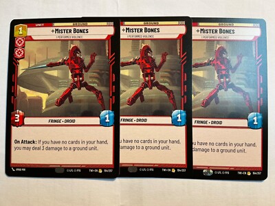 Star Wars Unlimited Twilight of the Republic 3x Mister Bones engl Neuwertig