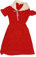 Vintage Women s Dress 10 Red White Polka Dot Retro 50s Classic