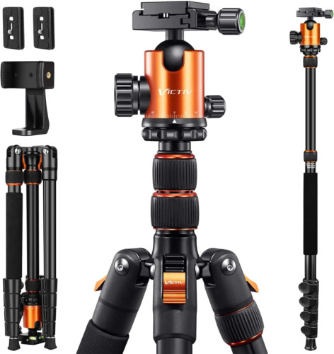 Victiv Tripod for Camera, 82" Camera Heavy Duty, 82inch, Orange