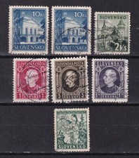SLOWAKEI: 1939/1940: 6 verschiedene Briefmarken, gestempelt