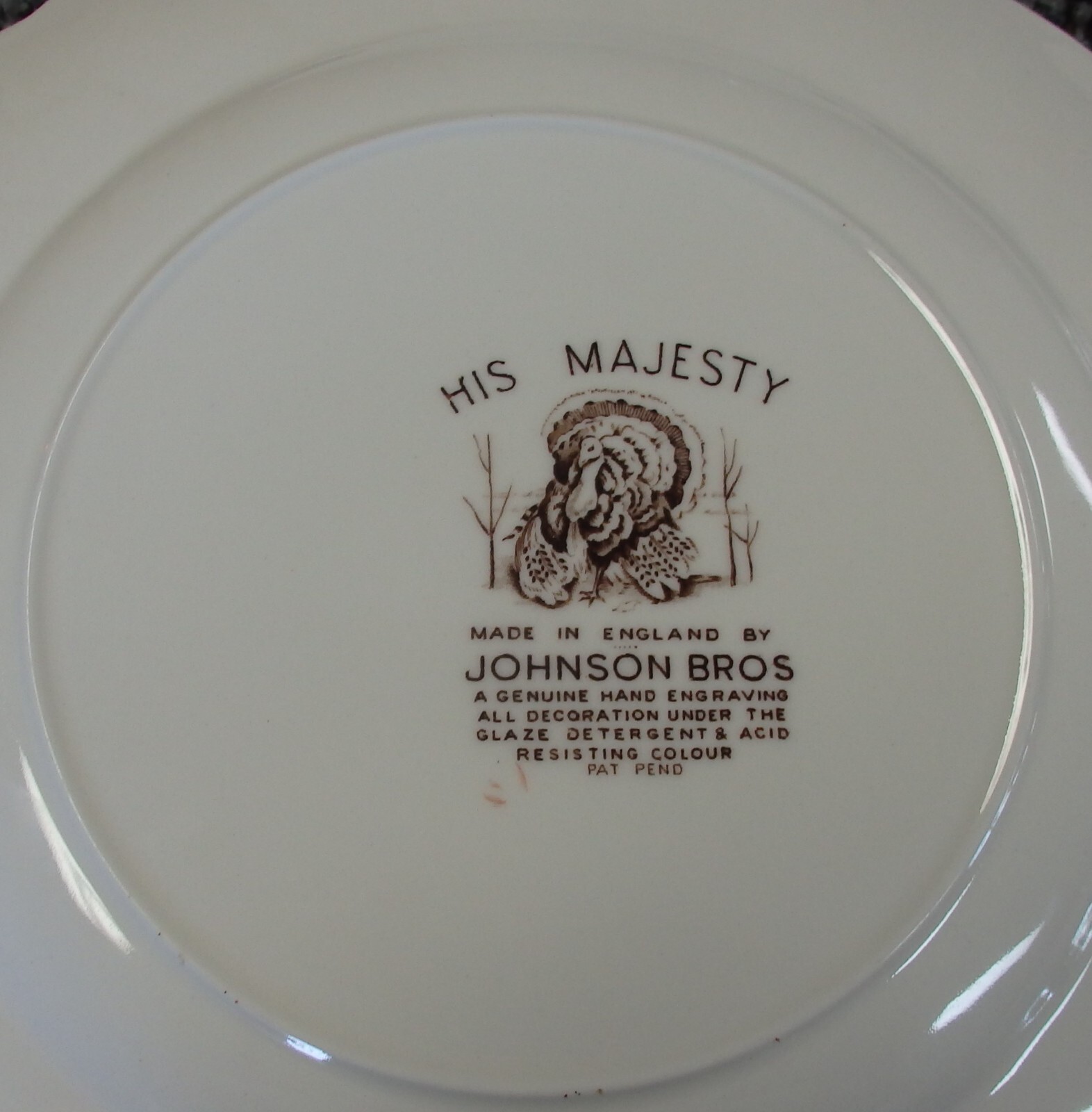 Johnson Bros. HIS MAJESTY England Vintage Turkey Dinner Plates Set of 4