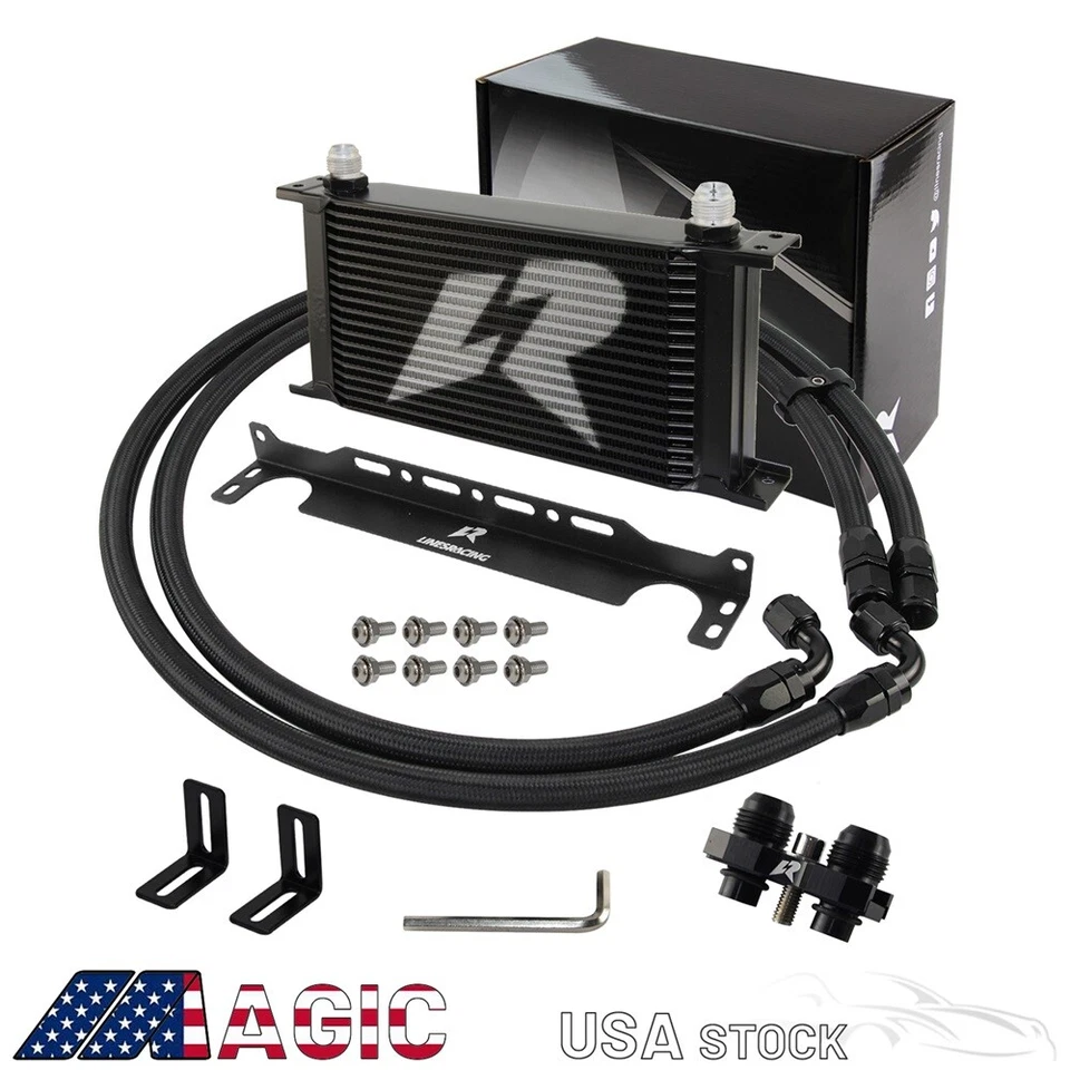 AN10 19 Row Oil Cooler Kit For BMW E82 135i E36 M3-Euro E46 M3 E90 E92 E93 335i Foto 3 de 4