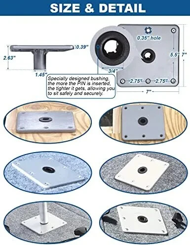 Boat Seat Pedestals and Bases - Pedestal Seat Heavy Duty - Metal Boat Seat Pedestals and Bases - Pedestal Seat Heavy Duty - Metal