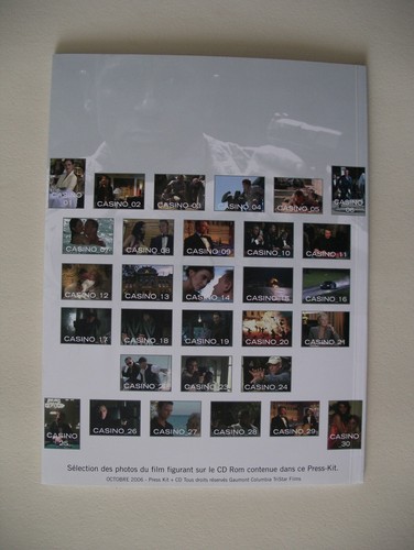 Casino Royale Daniel Craig 2006 dossier presse original presskit press kit BOND - Photo 5/5
