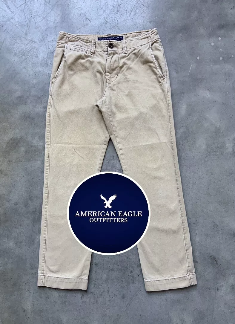 American Eagle Slim Straight Chino Khaki Pants Mens Size 28X30