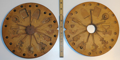 Vintage 9  Rubber Spin Casting Mold Butterfly Teddy Bear Hat Rainbow Sailboat